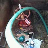 Backflow prevention system repaired.